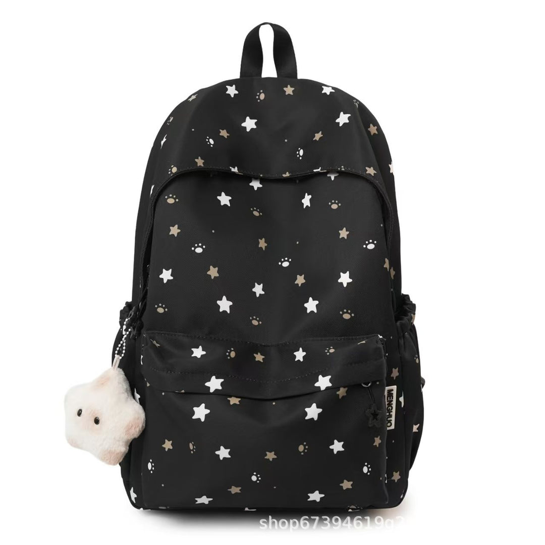 Star-Patterned Soft Fabric Backpack Kalsten