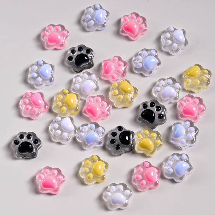 Cute Animal Paw-Themed Nail Art Charms