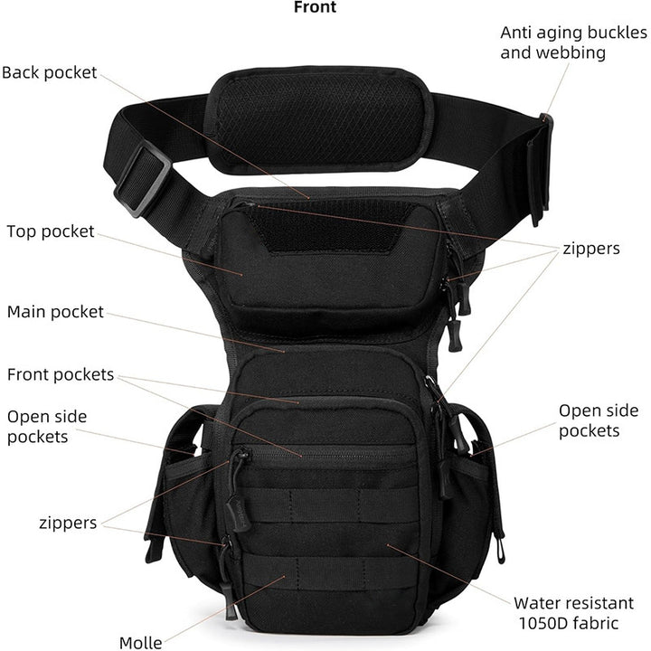 Tactical Hip Bag with Modular Storage Kalsten