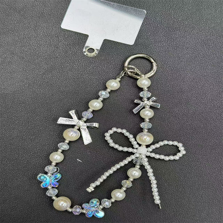 Decorative Pearl and Crystal Keychain Kalsten