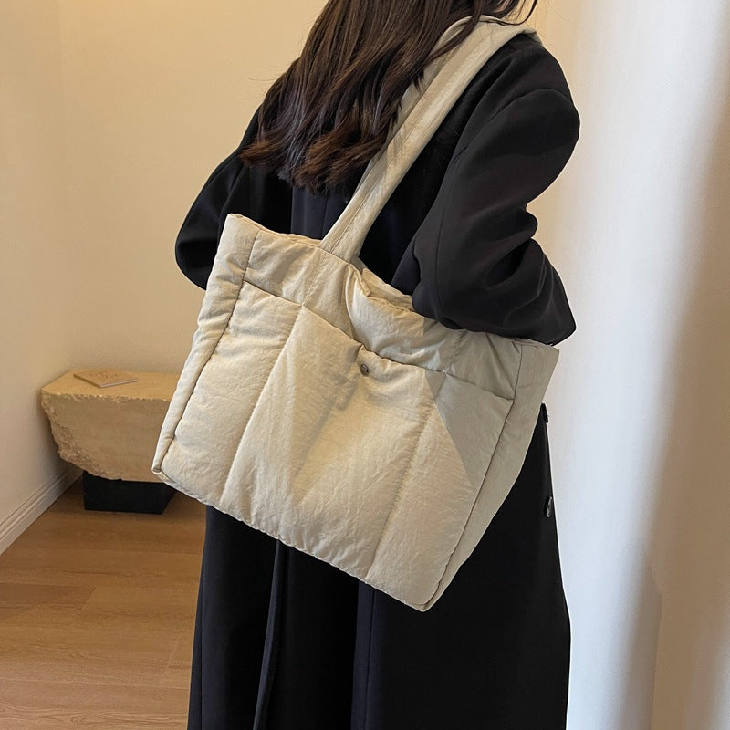 Quilted Oversized Tote Bag