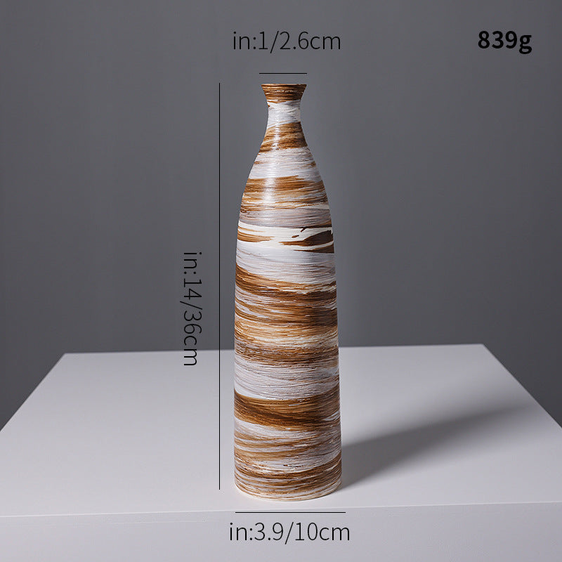 Artistic Spiral Design Ceramic Vase Kalsten