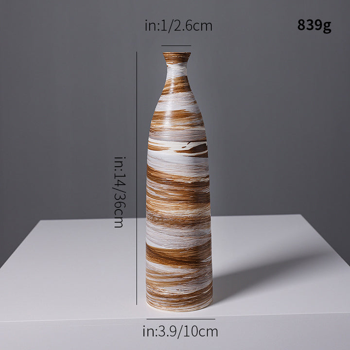 Artistic Spiral Design Ceramic Vase Kalsten