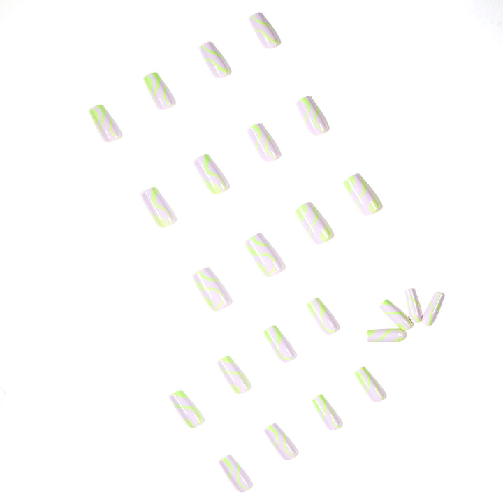 Artful Nail Art in Modern Wave Pattern Kalsten