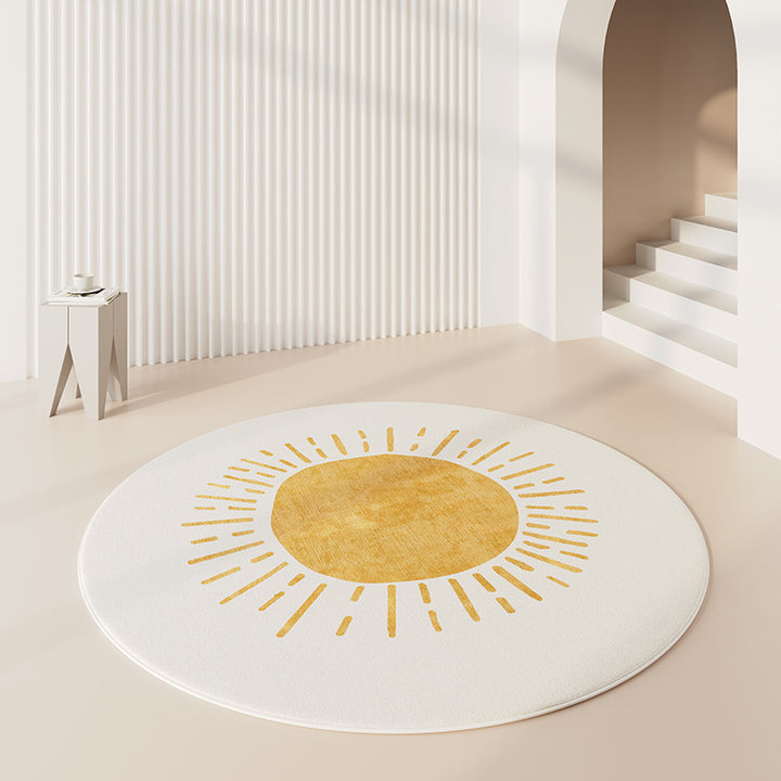 Round Graphic Area Rug Kalsten