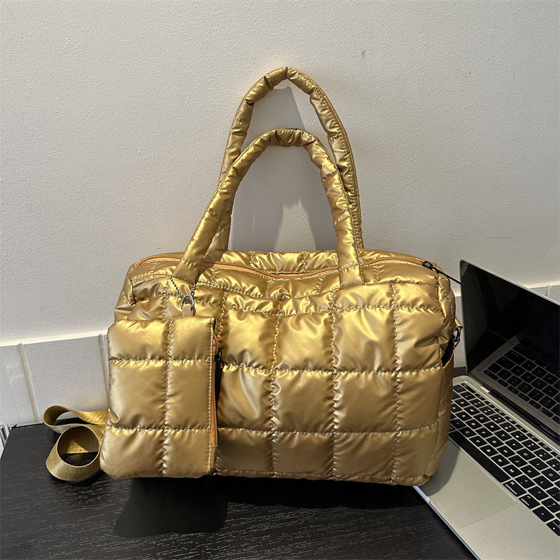 Puffer-Style Weekender Bag