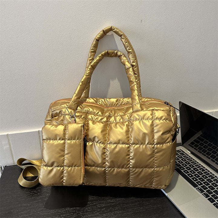 Puffer-Style Weekender Bag