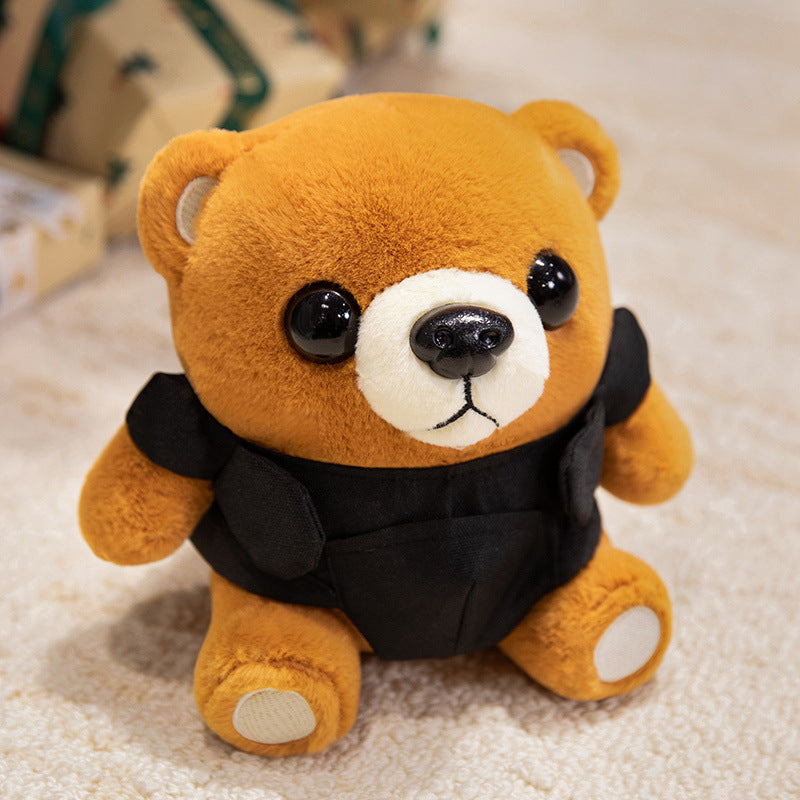 Plush Teddy Bear with Removable Tactical-Style Fabric Vest Kalsten