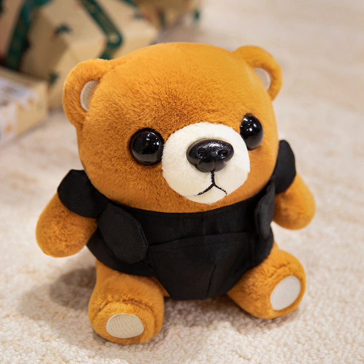 Plush Teddy Bear with Removable Tactical-Style Fabric Vest Kalsten