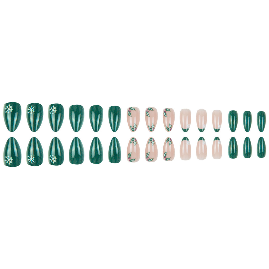 Artistic Stiletto Press-On Nails with Holiday Design Kalsten