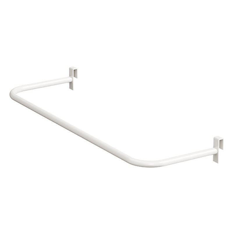 Window-Frame Clamp-On Folding Clothes Drying Rail with Curved Extendable Arm