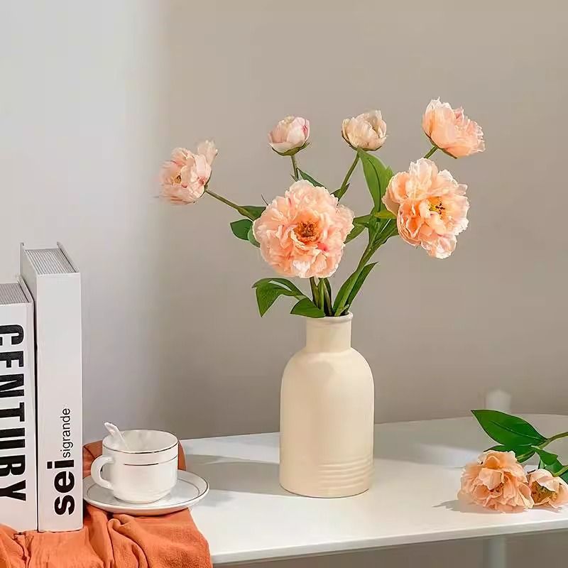 Realistic Peony Floral Stem