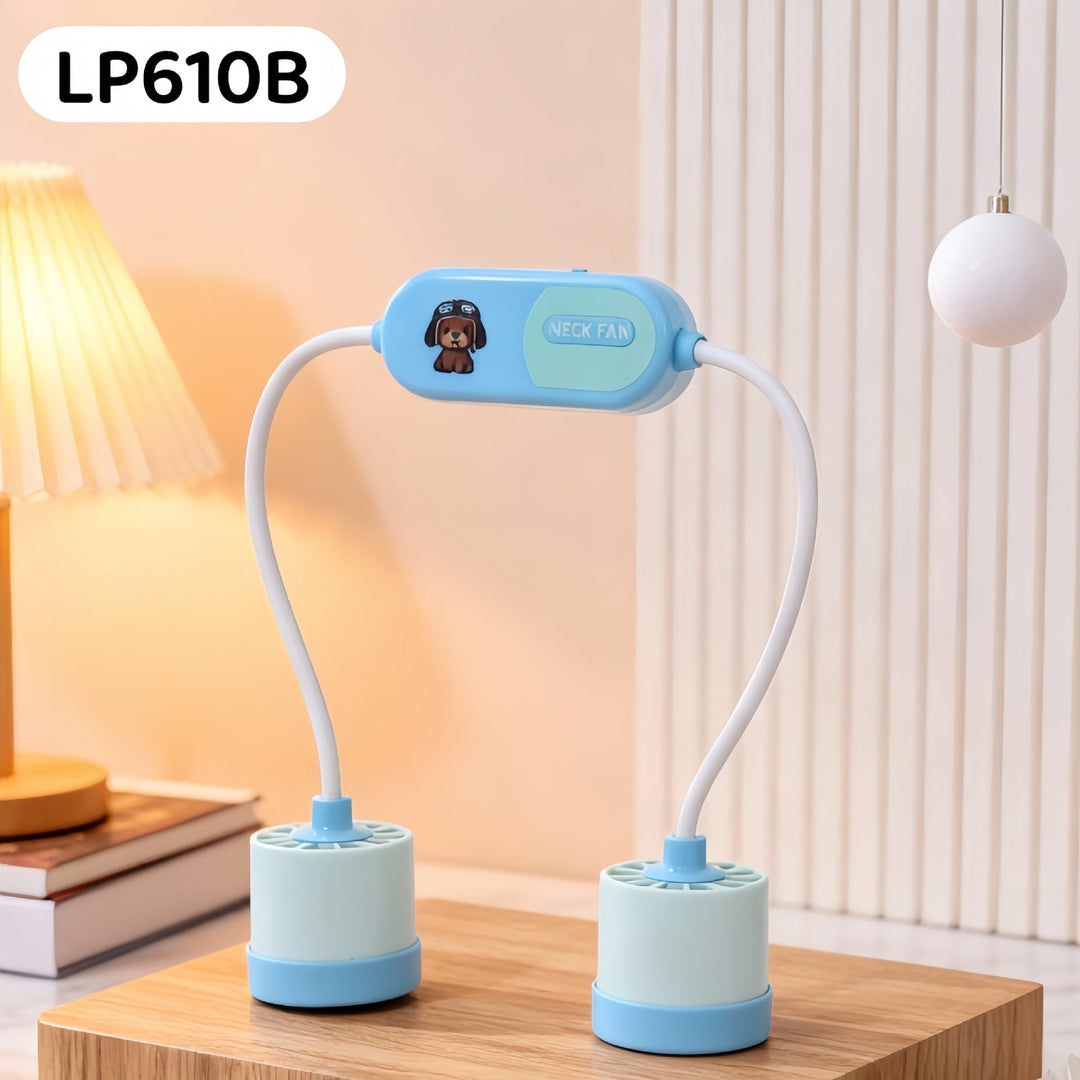 Women's Portable Neck Fan with Flexible Adjustable Design and USB Connection Kalsten