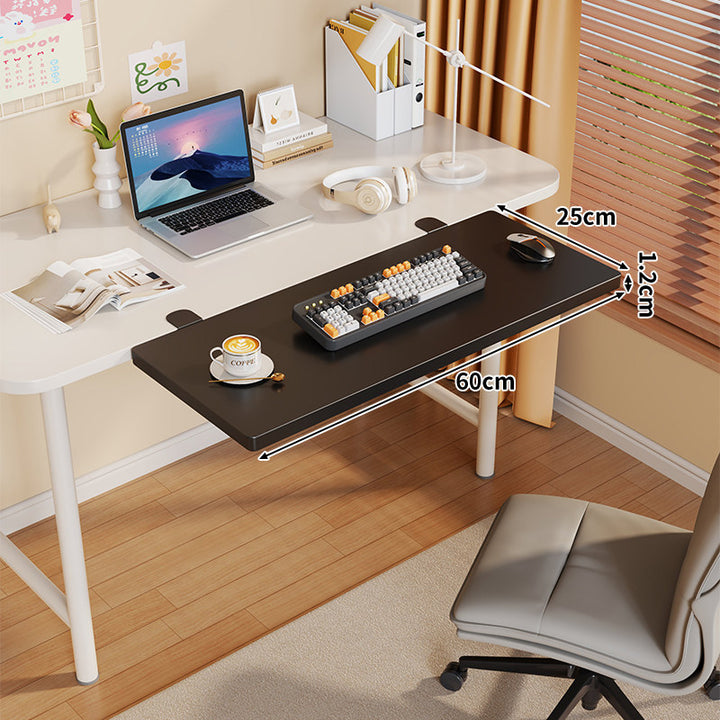 Long Under-Desk Pull-Out Sliding Keyboard and Work Surface Shelf
