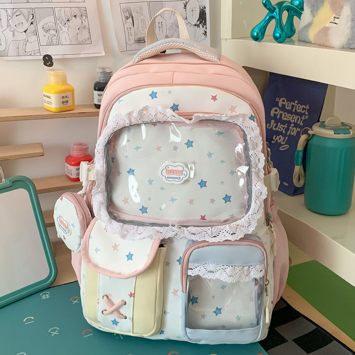 Whimsical Star-Embellished Cute Backpack Kalsten