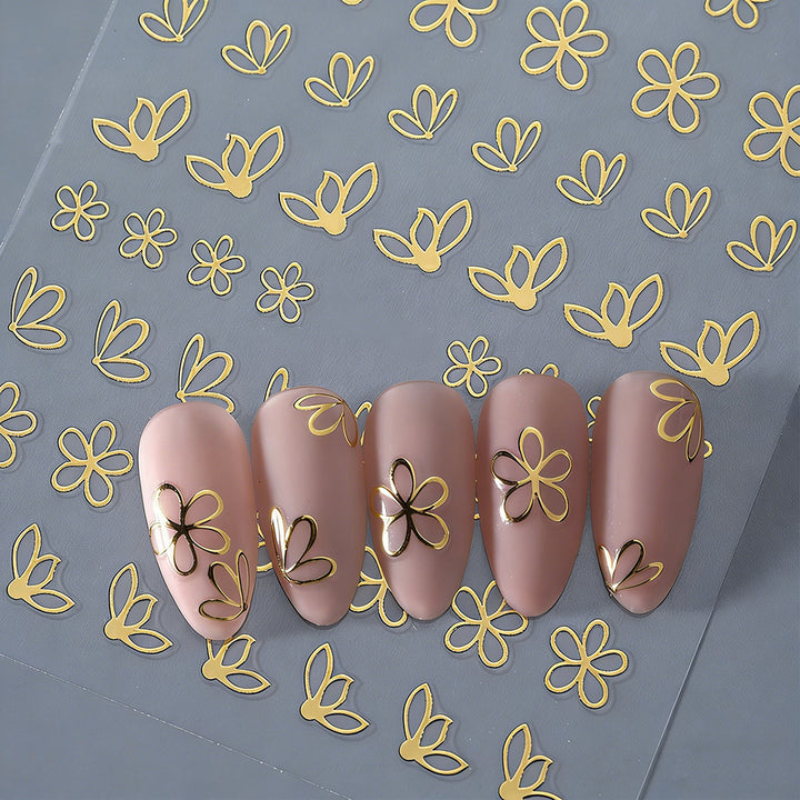 Floral Butterfly Nail Art Decals