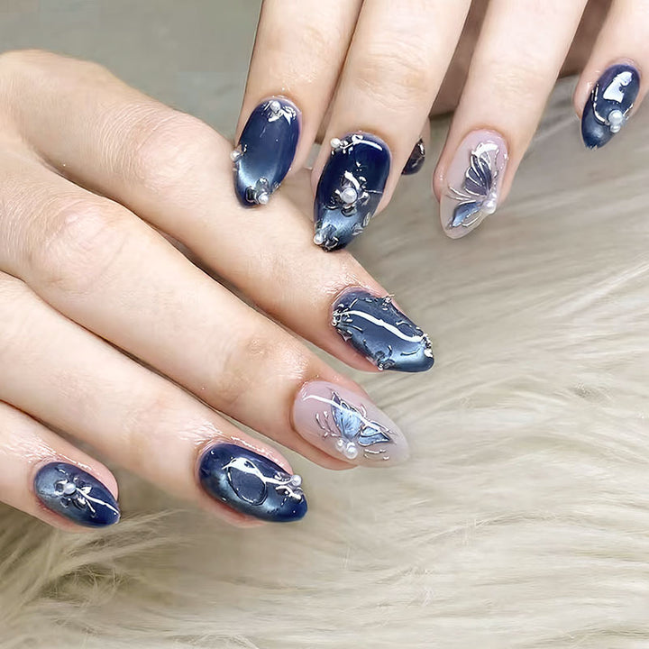 Artful 3D Floral Nail Design