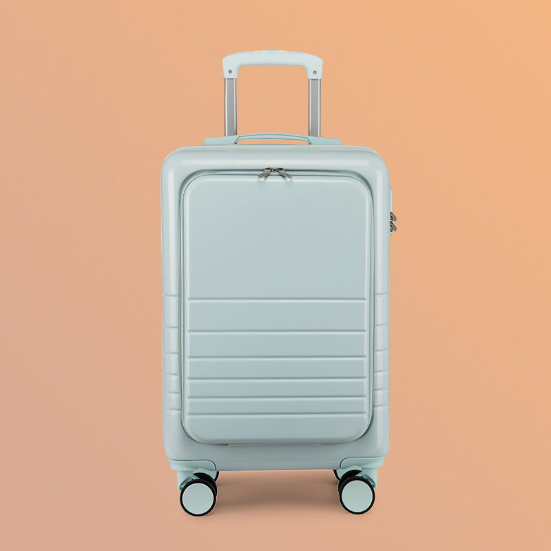 carry-on hardshell front-pocket spinner suitcase with quick-access compartment telescopic handle and smooth full-rotation wheels Kalsten