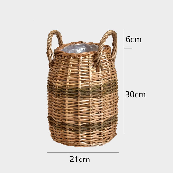 Handcrafted storage basket with natural fiber Kalsten