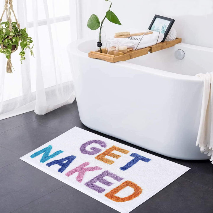 Playful Text Bath Mat Kalsten