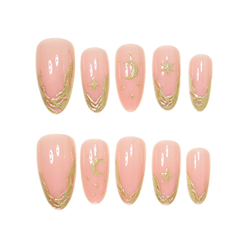 Artificial nails with moon and star design Kalsten