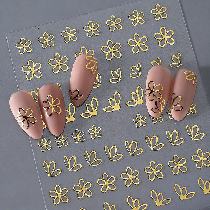 Floral Butterfly Nail Art Decals
