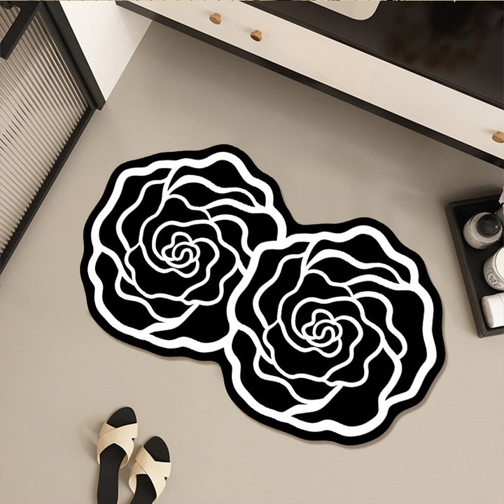 Floral-Inspired Decorative Area Mat