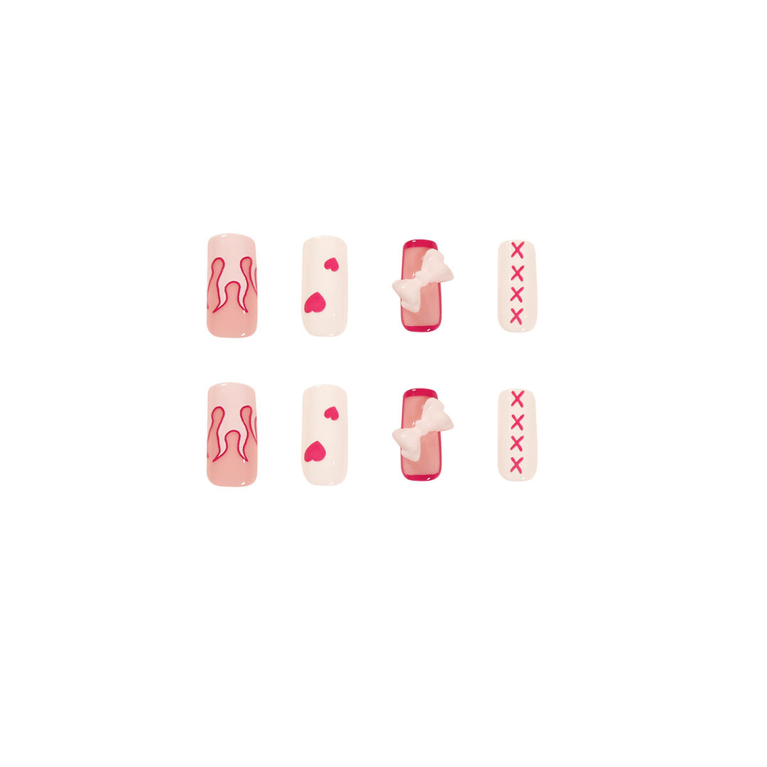 Artful Nail Art with Fire and Heart Designs Kalsten