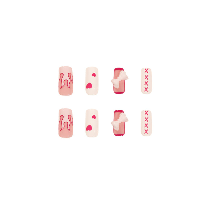Artful Nail Art with Fire and Heart Designs Kalsten
