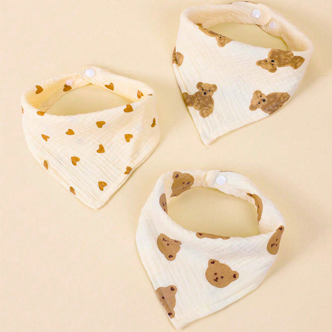 Soft Cotton Baby Bandana Bib Set kalsten