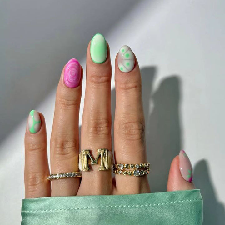 Artistic Abstract Press-On Nails