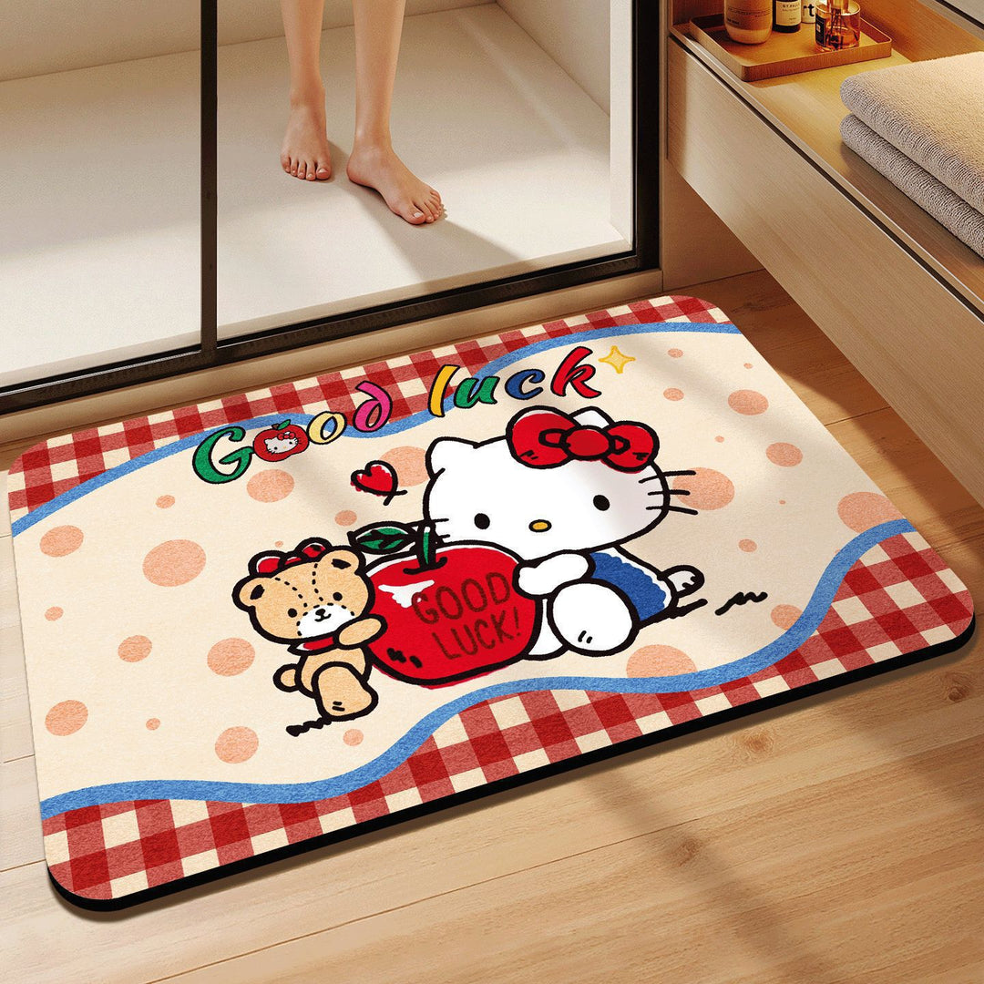 Cartoon-Themed Plush Bath Mat
