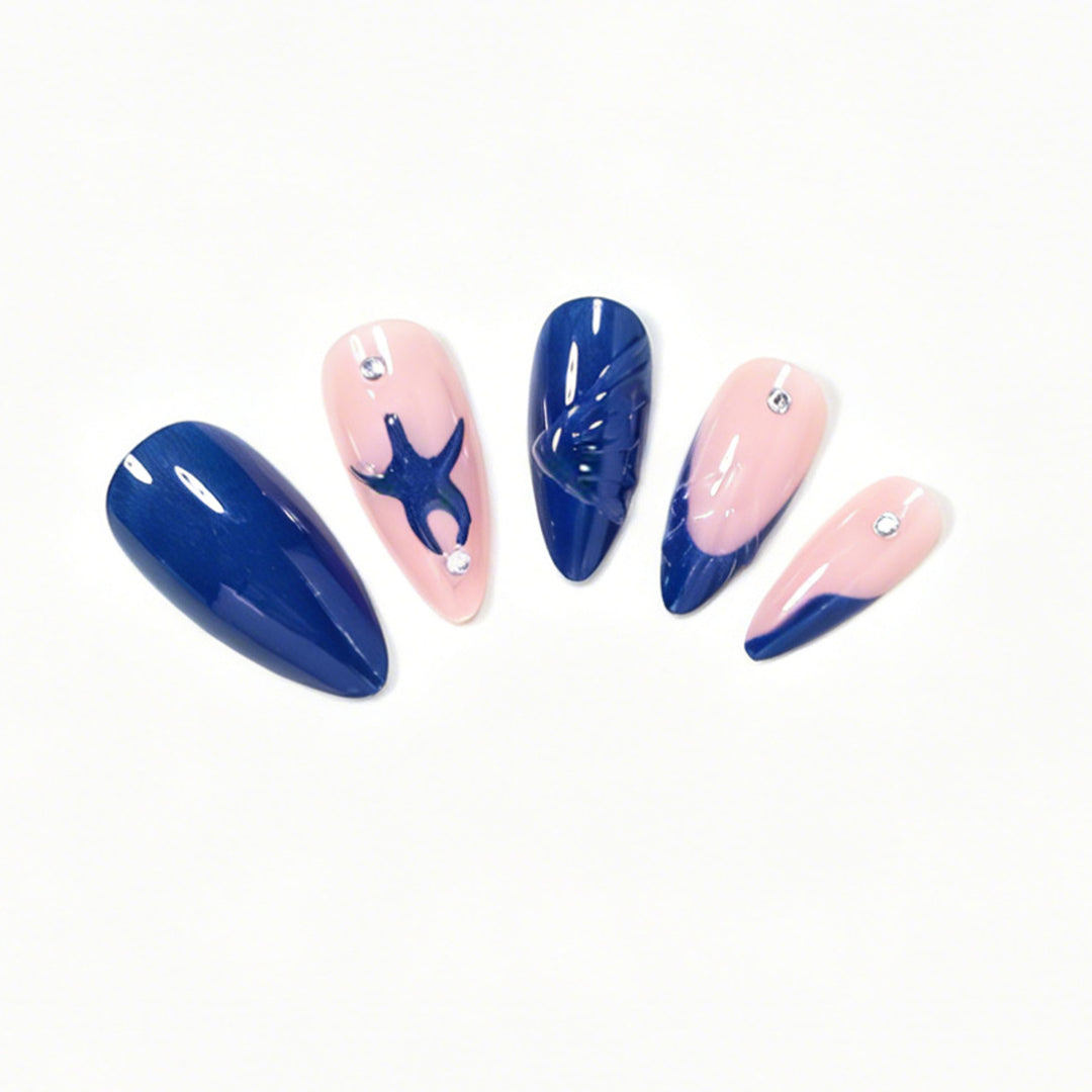 Artistic Ocean-Inspired Nail Art Set Kalsten