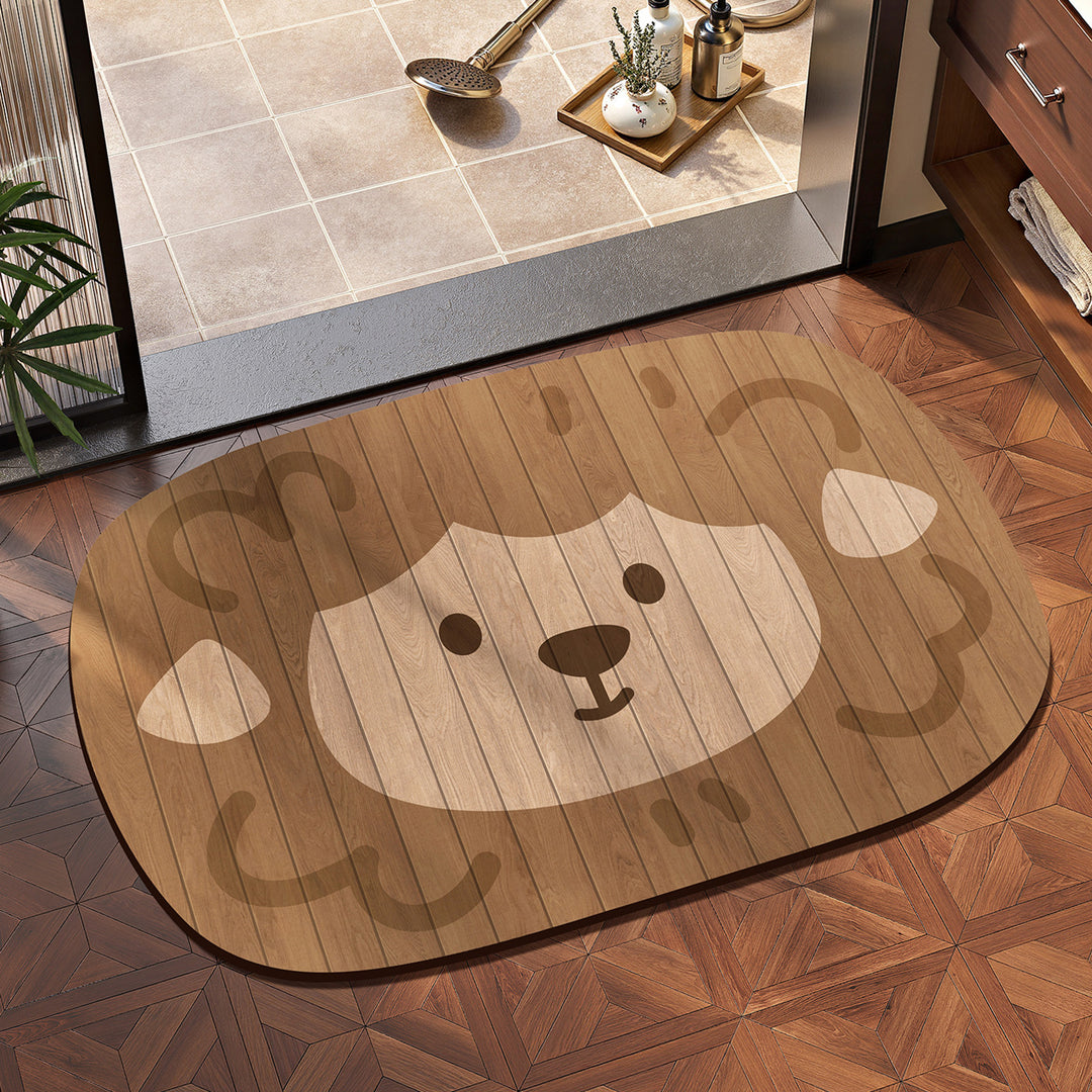 Cute Animal-Themed Bathroom Mat