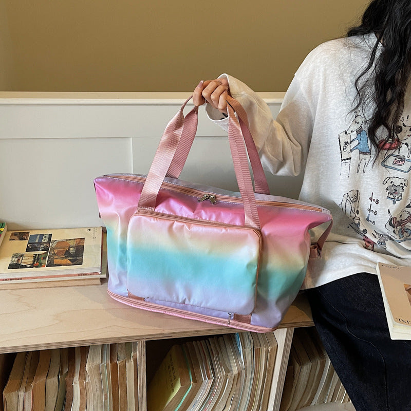Color Block Travel Duffle Bag Kalsten