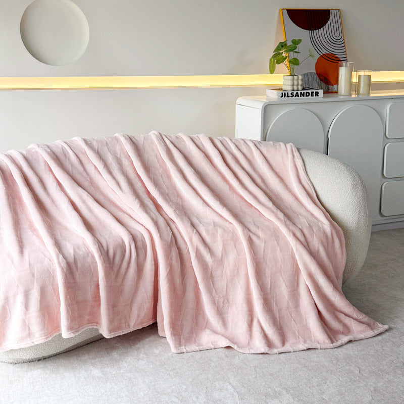 Textured Soft Fleece Throw Blanket
