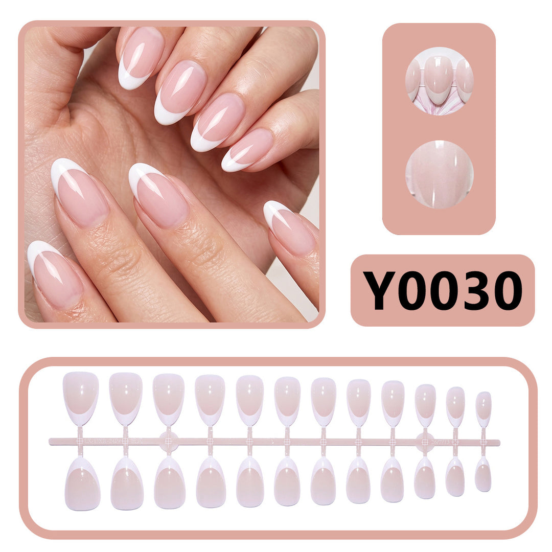 Elegant French Tip Press-On Nail Set