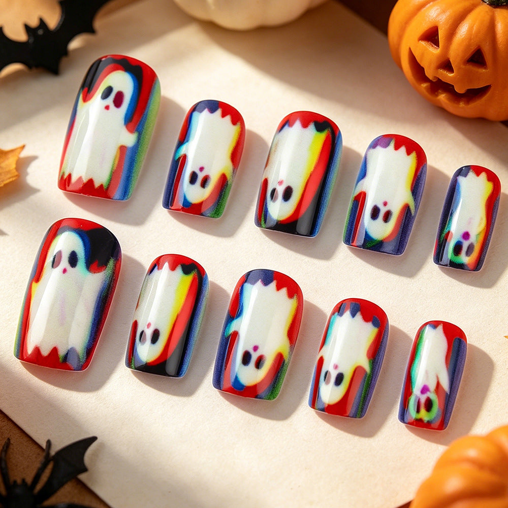 Halloween-Themed Ghost Press-On Nails Kalsten