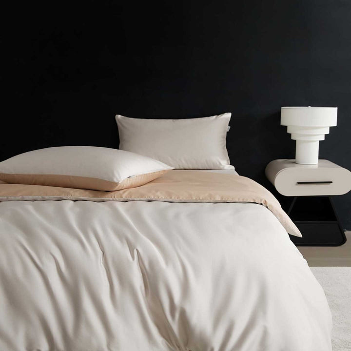 Reversible Premium Cotton Satin Bed Set with Silky Soft Finish