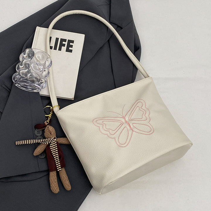 Butterfly Embroidered Tote Bag