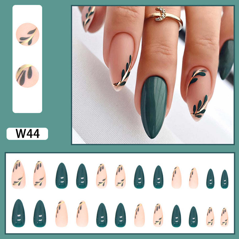 Artificial Nail Set with Glamorous Marbled Design Kalsten