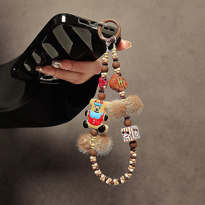 Whimsical Beaded Phone Charm Holder Kalsten