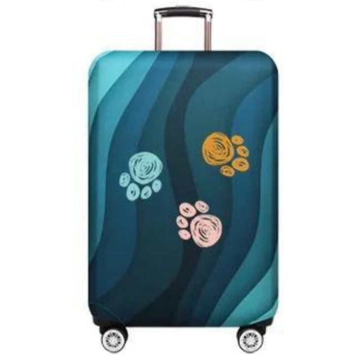 Women's hard-shell suitcase with playful paw print pattern Kalsten