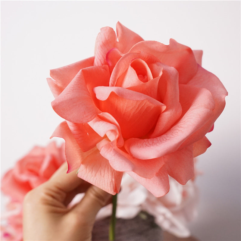 Oversized Realistic Foam Rose Single Stem Decorative Artificial Flower