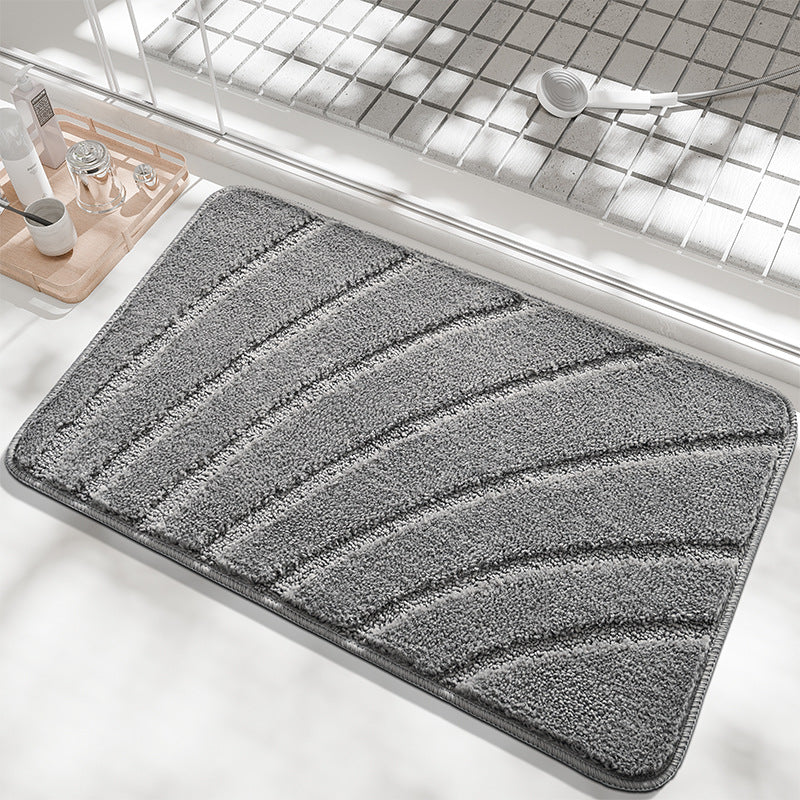 Plush Wave Pattern Bath Mat Kalsten