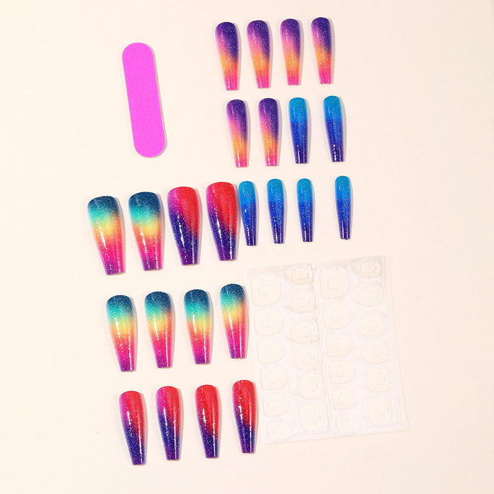 Gradient Glitter Stiletto Nail Art Kalsten
