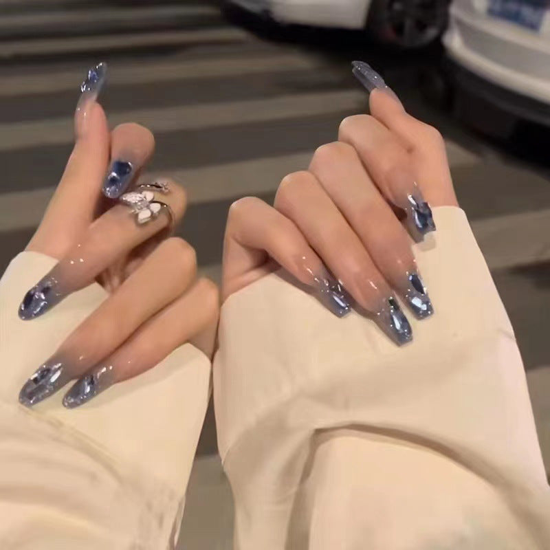 Gel Effect Press-On Nails with Unique Design