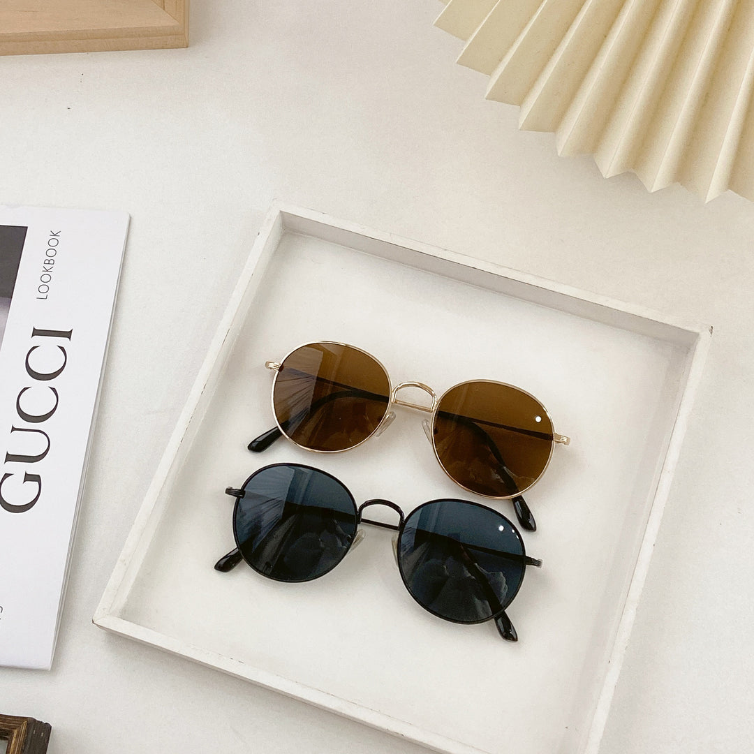 Fashion Round Sunglasses with Golden Frame Kalsten
