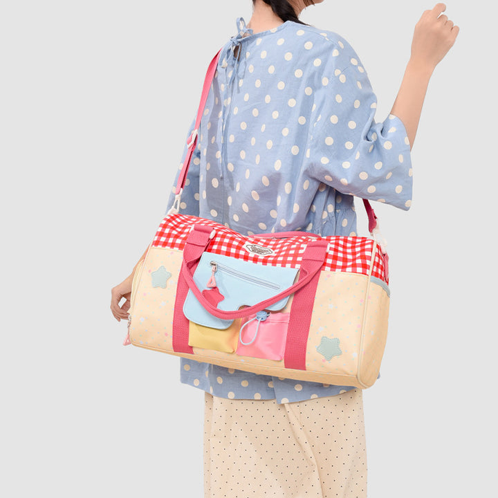 Playful Patterned Travel Duffel Bag Kalsten