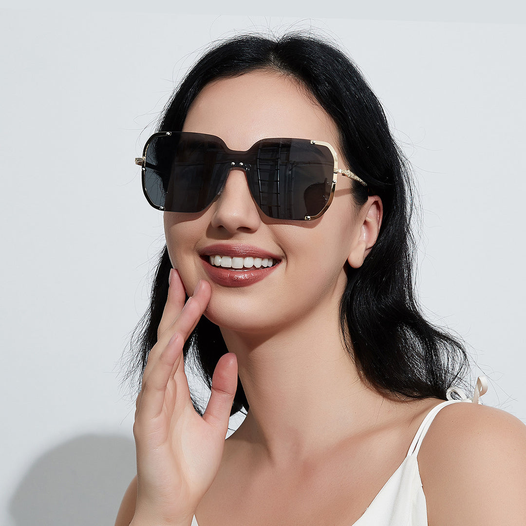 Women large stylish sun protection glasses Kalsten
